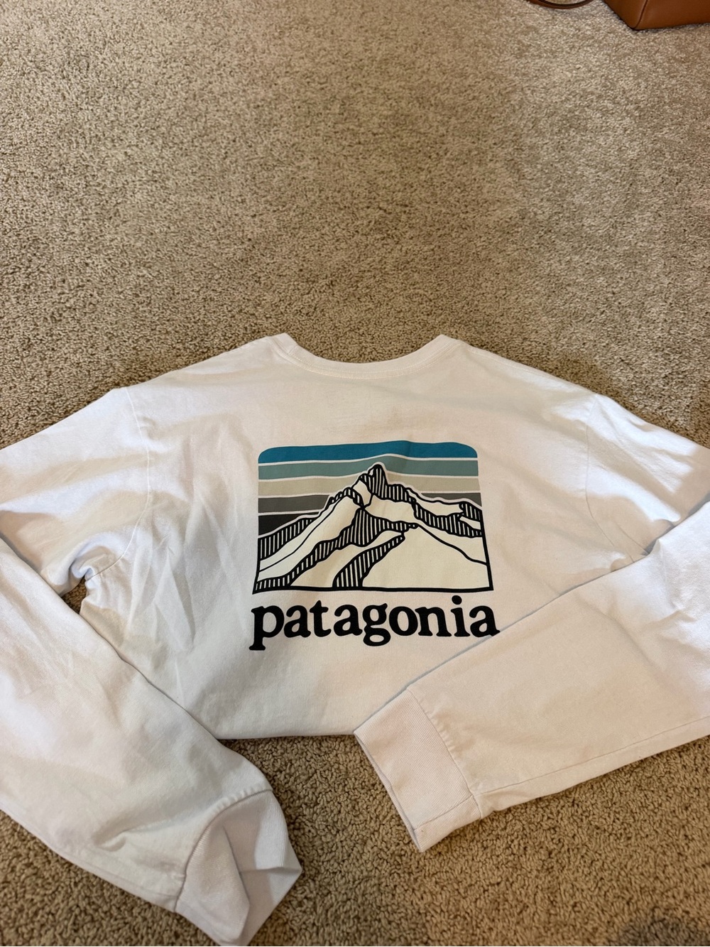 Patagonia Men’s Long-Sleeve Logo Tee - White - Picture 3 of 3